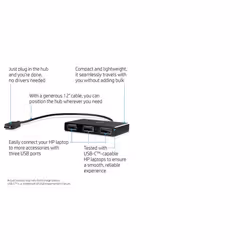 HP USB-C to USB-A Hub - Additional view 6