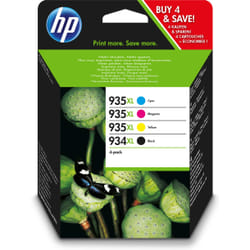 HP 934XL High Yield Black/935XL Cyan/Magenta/Yellow 4-pack Original Ink Cartridges