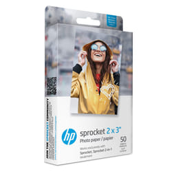 HP Sprocket 2x3"""" Premium Zink Sticky Back Photo Paper (50 Sheets) Compatible with HP Sprocket Photo Printers.