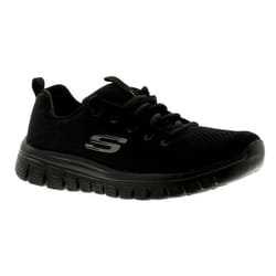 ) Skechers Graceful Get Connect Womens Ladies Trainers Black/Black - 4 (Adults'