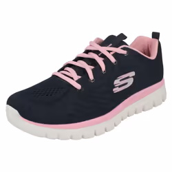 Ladies Skechers Casual Trainer Get Connected - Navy, UK 4