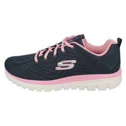 Ladies Skechers Casual Trainer Get Connected - Navy, UK 5