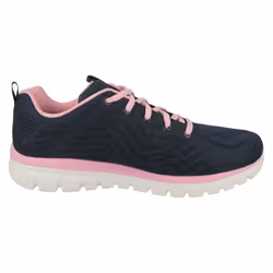 Ladies Skechers Casual Trainer Get Connected - Navy, UK 5
