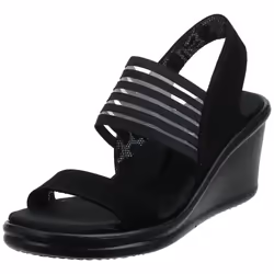 Skechers Cali Women's Rumblers-Sci-Fi Wedge Sandal Black 8.5 M US