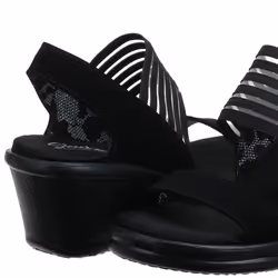 Skechers Cali Women's Rumblers-Sci-Fi Wedge Sandal  Black  8.5 M US