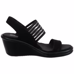 Skechers Cali Women's Rumblers-Sci-Fi Wedge Sandal  Black  8.5 M US