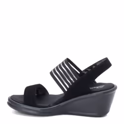 Skechers Cali Women's Rumblers-Sci-Fi Wedge Sandal Black 9.5 M US