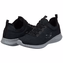 Skechers mens Elite Flex - Hartnell Fashion Sneaker  Black/Grey  9.5 U