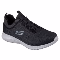Skechers Elite Flex - Hartnell, Male, Adult, Fashion sneakers, Black, Grey, Pattern, Lace-up closure
