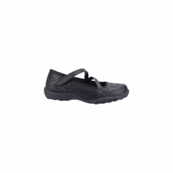 ) Breathe-Easy Playground Poppies | Black | Girls Riptape School Shoes - 9.5 (Children's - Additional view 5