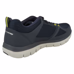 ) Mens Skechers Casual Trainers Lindman 52189 - UK 12, Navy/Lime (Blue