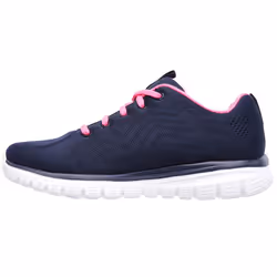 Skechers Womens 2022 Graceful-Get Connected Sport Mesh Trainers - UK 7, Navy/H.Pink
