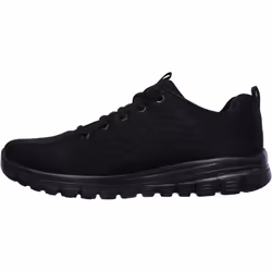 Skechers Get Connected Womens Ladies Wide Fit Running Shoes Trainers - Black Black, UK 6