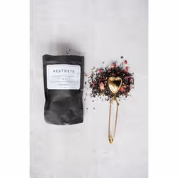 Creative Co-Op Stainless Steel Heart Shaped Loose Strainer Tea Leak  Gold
