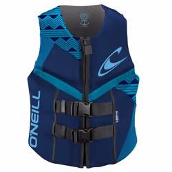 O'Neill Wetsuits Women's Reactor USCG Life Vest Navy/Riviera/Turquoise