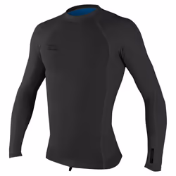 O'Neill Men's Hyperfreak 1mm Neoprene/Skins Long Sleeve Top Black/Black X-Large