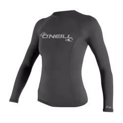 O'Neill Women's Basic Skins Upf 50+ Long Sleeve Rash Guard Graphite X-Large