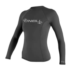 O'Neill Women's Basic Skins Upf 50+ Long Sleeve Rash Guard  Graphite  X-Small