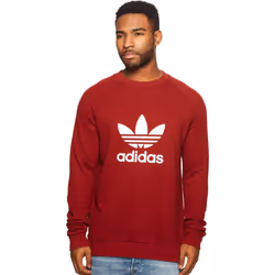 adidas Mens Trefoil Crewneck CX1897S  Rust RED