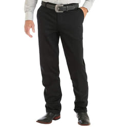 Wrangler Men's Big & Tall Riata Flat Front Relaxed Fit Casual Pant  Black  32X38