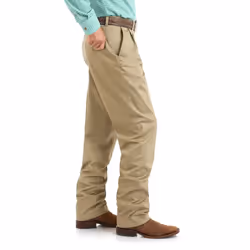 Wrangler mens Pleated Front Casual Pants  Khaki  38W x 32L US