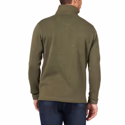 Wrangler Authentics Men's Long Sleeve Fleece Quarter-Zip  Olive Night  Small