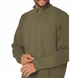 Wrangler Authentics Men's Long Sleeve Fleece Quarter-Zip  Olive Night  X-Large
