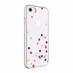 kate spade new york Flexible Hardshell Case for iPhone 8 - also compatible with iPhone 7 - Confetti Dot Clear / Multi / Gold