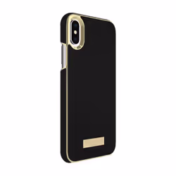 Kate Spade New York Saffiano Wrap Case for iPhone Xs/X - Black and Gold
