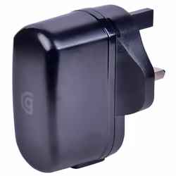 2.4A Mains Charger with USB-A to Lightning Cable - Black