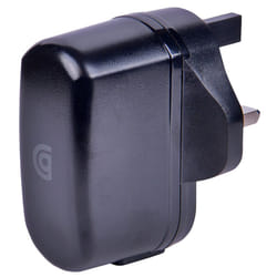 2.4A Mains Charger with USB-A to Lightning Cable - Black