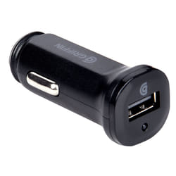 Single Port 2.4A USB Car Charger - Black