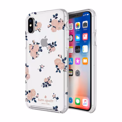 Kate Spade New York Protective Hardshell Case (1-PC Comold) compatible with Apple iPhone X and XS - Happy Rose Pink/Navy