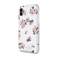 Kate Spade New York Protective Hardshell Case (1-PC Comold) compatible with Apple iPhone X and XS - Happy Rose Pink/Navy