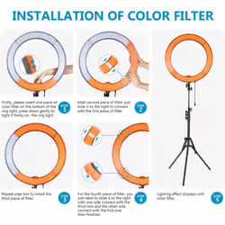 Neewer Ring Light Kit:18"/48cm Outer 55W 5500K Dimmable LED Ring Light - Additional view 4