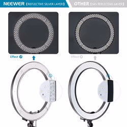 Neewer Ring Light Kit:18"/48cm Outer 55W 5500K Dimmable LED Ring Light - Additional view 6