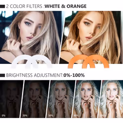 Neewer Ring Light Kit:18"/48cm Outer 55W 5500K Dimmable LED Ring Light - Additional view 7
