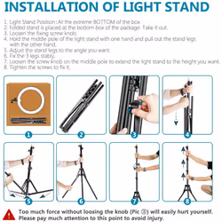 Neewer Ring Light Kit:18"/48cm Outer 55W 5500K Dimmable LED Ring Light - Additional view 9