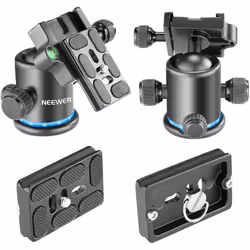 Neewer Pro Metal Tripod Ball Head 360 Degree Rotating Panoramic with 1/4 inch Quick Shoe Plate, Bubble Level for Tripod,Monopod,Slider,DSLR Camera