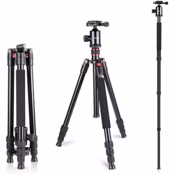 Neewer Aluminum Alloy 64 inches/162 Centimeters Camera Travel Tripod Monopod with 360 Degree Ball Head,1/4 inch Quick Shoe Pl ...