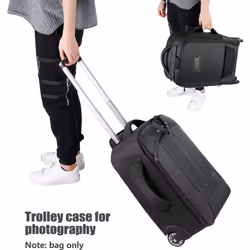 Neewer 2-in-1 Convertible Wheeled Camera Backpack  Rolling Luggage Case with Telescopic Handle and Anti-Shock Dividers for DSLR Cameras  Len
