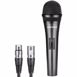 Neewer Cardioid Dynamic Microphone with XLR Male to XLR Female Cable, Rigid Metal Construction for Professional Musical Instr ...