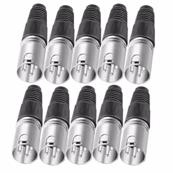 Neewer 20-Piece 3 Pin XLR Solder Type Connector - 10 Male and 10 Female Plug Cable Connector Microphone Audio Socket, Made of Zinc Alloy for High...