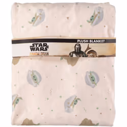 Star Wars Mandalorian Baby Unisex Plush Blanket - Baby Yoda Baby Gifts - Soft Baby Blankets (Off-White/Green 0-12 Months)