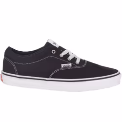 Vans Kids Juniors Doheny Canvas Low Top Casual Trainers Shoes - 12UK, Black/White