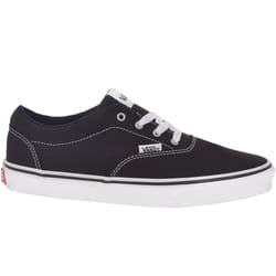 Vans Kids Juniors Doheny Canvas Low Top Casual Trainers Shoes - 12UK, Black/White