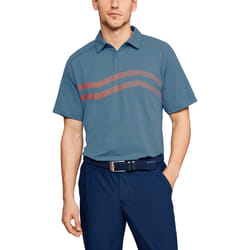 Under Armour Mens Threadborne SpringBack Polo Shirt - M, Bass Blue