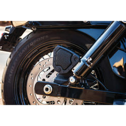 Kuryakyn 6553 Motorcycle Accent Accessory: Mesh Rear Caliper Cover for 2008-17 Harley-Davidson Dyna & Softail Motorcycles  Satin Black