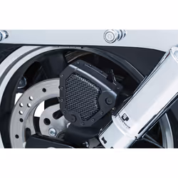 Kuryakyn 6553 Motorcycle Accent Accessory: Mesh Rear Caliper Cover for 2008-17 Harley-Davidson Dyna & Softail Motorcycles  Satin Black