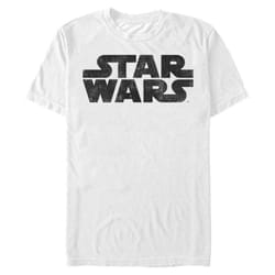 Star Wars Mens Simplest Logo Graphic Tee  White  XX-Large